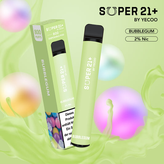 Super21+ 800 Bubble Gum (2% Nic)