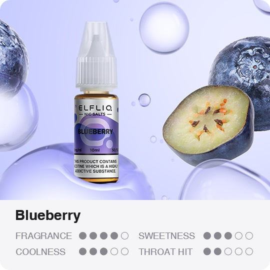 Elfbar Elfliq Blueberry 10ml Nikotin Salz Liquid (20mg)