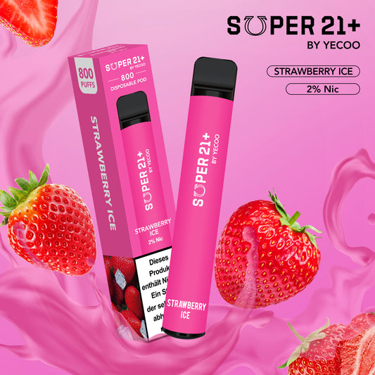 Super21+ 800 Strawberry Ice (2% Nic)