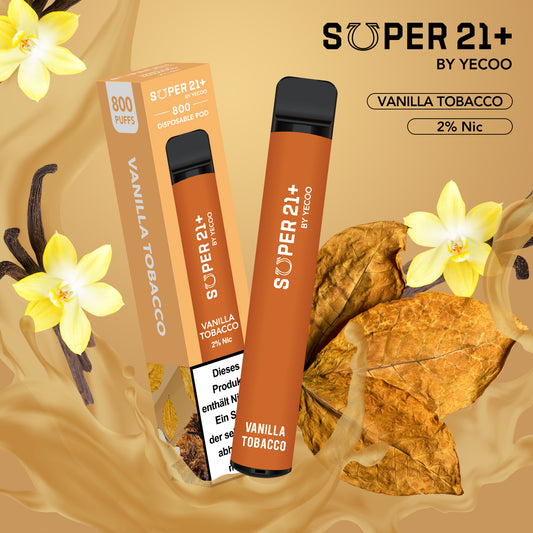 Super21+ 800 Vanilla Tobacco (2% Nic)