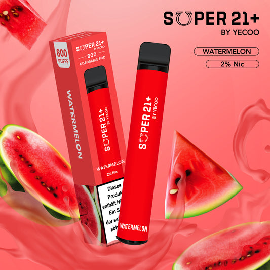 Super21+ 800 Watermelon (2% Nic)