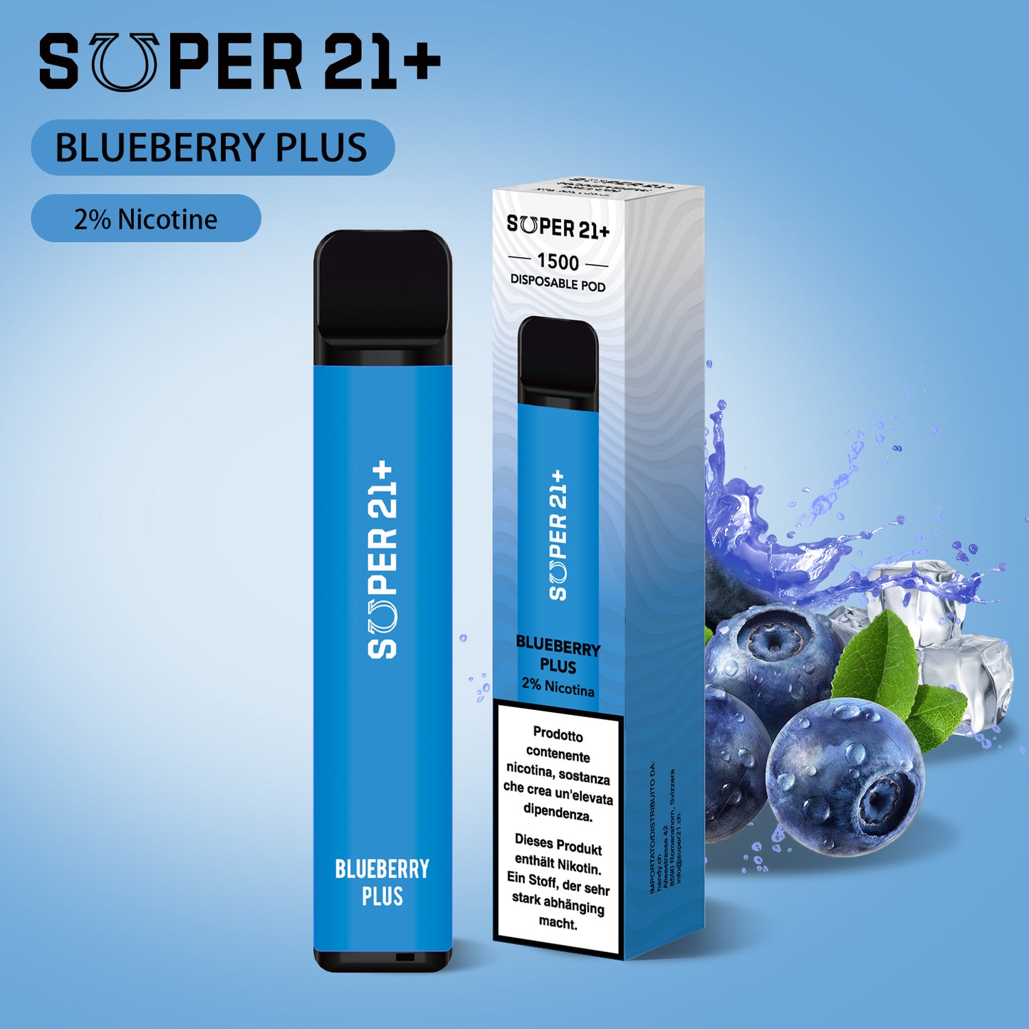 Super 21+ 1500 Blueberry Plus (2%)