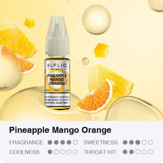 Elf Bar Elfliq Pineapple Mango Orange 10ml Nikotin Salz Liquid (10mg)