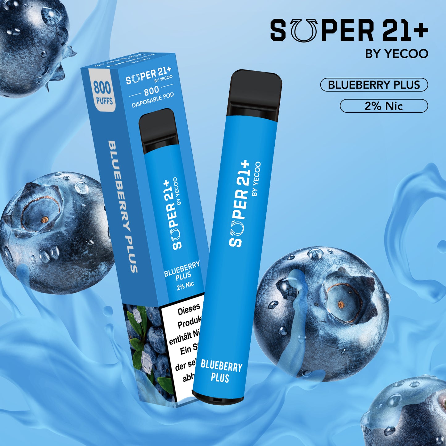 Super21+ 800 Blueberry Plus (2% Nic)