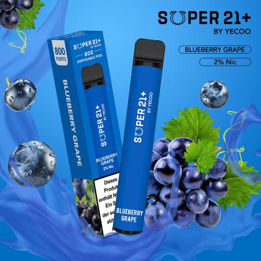 Super21+ 800 Blueberry Grape (2% Nic)
