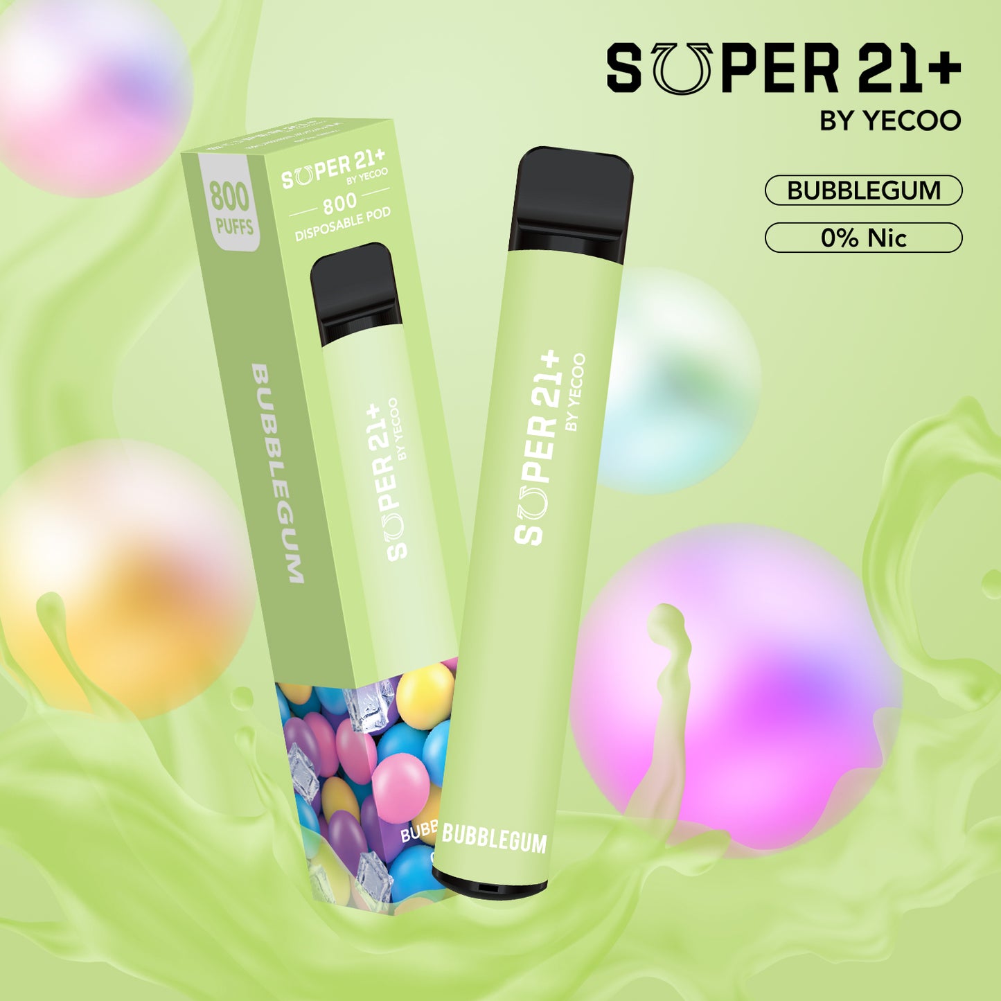 Super21+ 800 Bubble Gum (Ohne Nikotin)