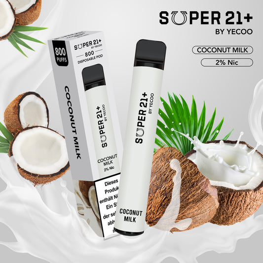 Super21+ 800 Coconut Milk (2% Nic)