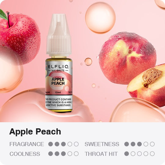 Elf Bar Elfliq Apple Peach 10ml Nikotin Salz Liquid (10mg)