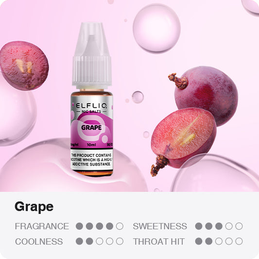 Elf Bar Elfliq Grape 10ml Nikotin Salz Liquid (10mg)