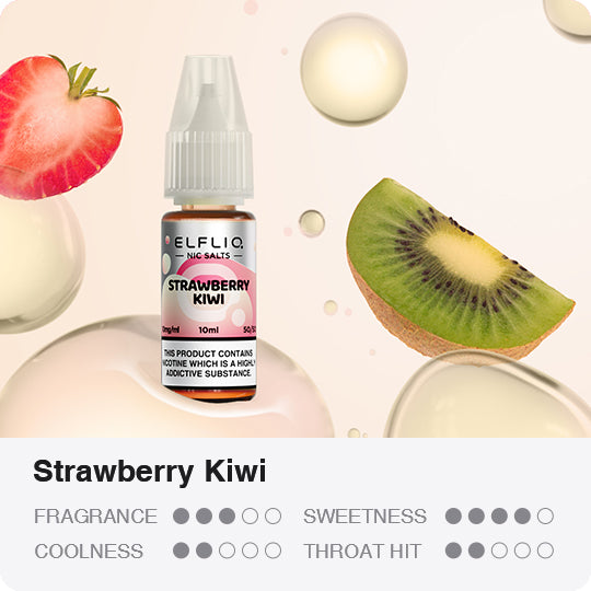 Elf Bar Elfliq Strawberry Kiwi 10ml Nikotin Salz Liquid (20mg)