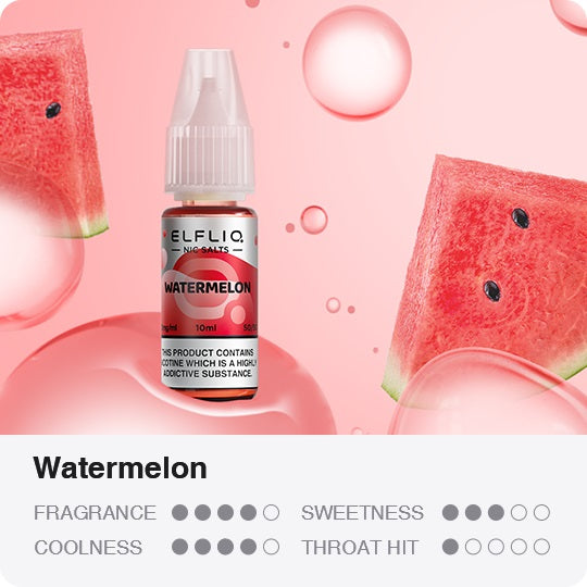 Elf Bar Elfliq Watermelon 10ml Nikotin Salz Liquid (10mg)