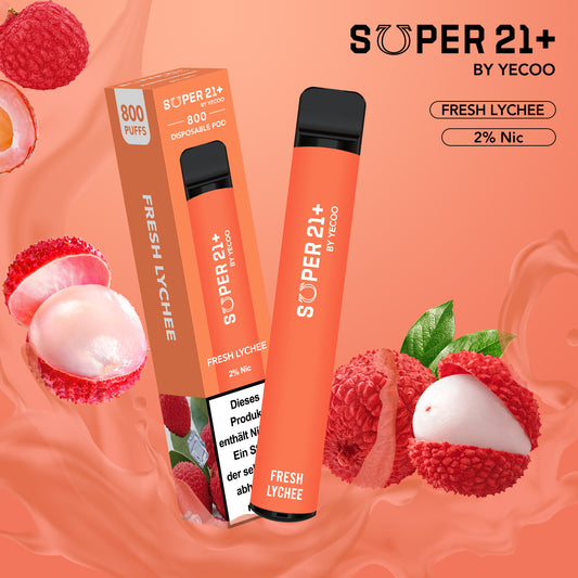 Super21+ 800 Fresh Lychee (2% Nic)