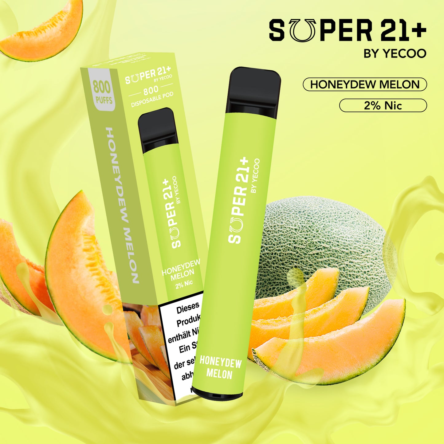 Super21+ 800 Honeydew Melon (2% Nic)