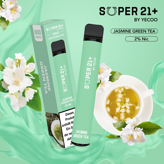 Super21+ 800 Jasmine green Tea (2% Nic)