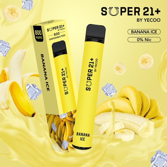 Super21+ 800 Banana Ice (Ohne Nikotin)