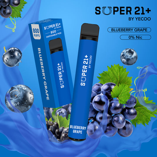 Super21+ 800 Blueberry Grape (Ohne Nikotin)