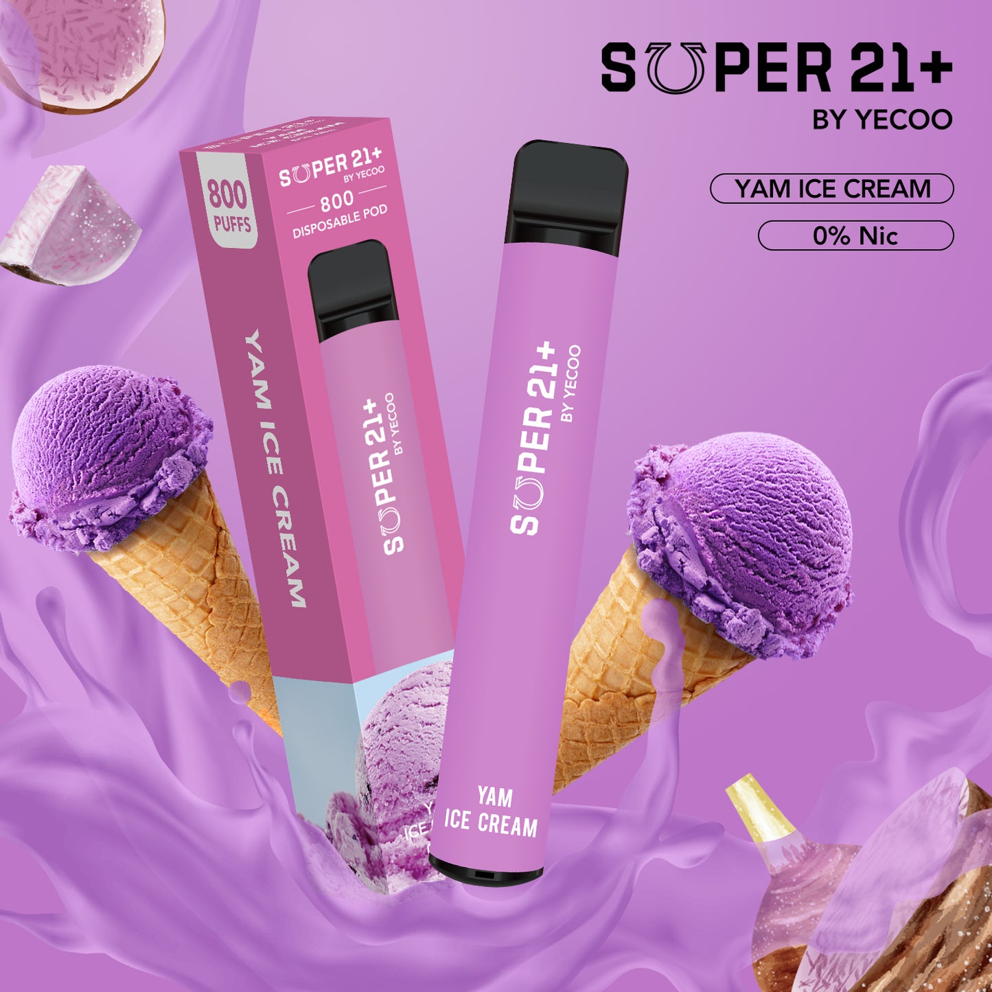 Super21+ 800 Yam Ice Cream (ohne Nikotin)