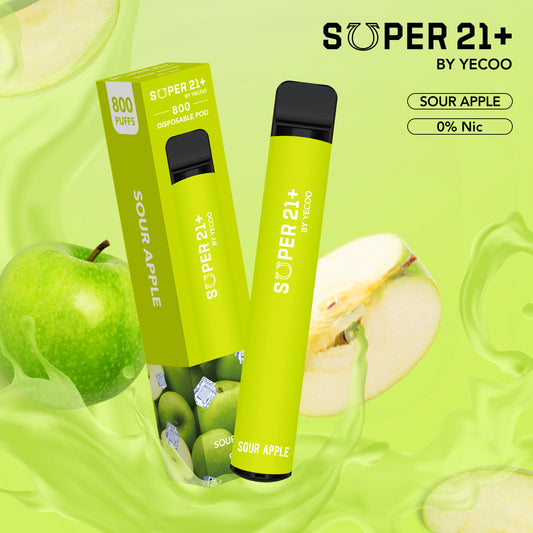 Super21+ 800 Sour Apple (ohne Nikotin)